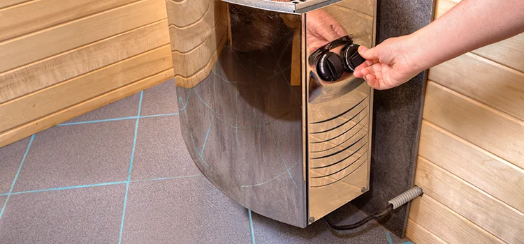 Floor-mounted sauna heater Installation in Owen Sound, Ontario