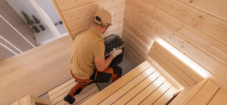 Finnish Sauna Ceiling Installation in Owen Sound, Ontario