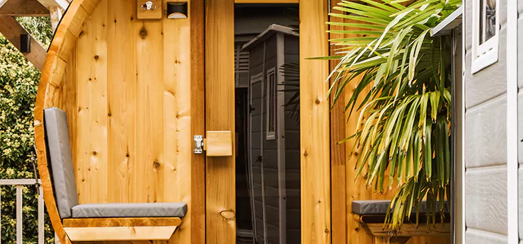 Wood-fired Outdoor Residential Sauna Installation in Owen Sound, Ontario